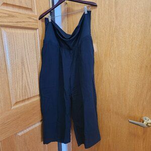 Old Navy Maternity XL Black Wide Leg Pants Cotton